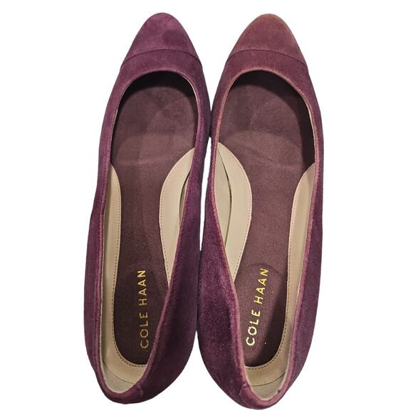 Cole Haan Plum Color Suede Shoes - Picture 2 of 7